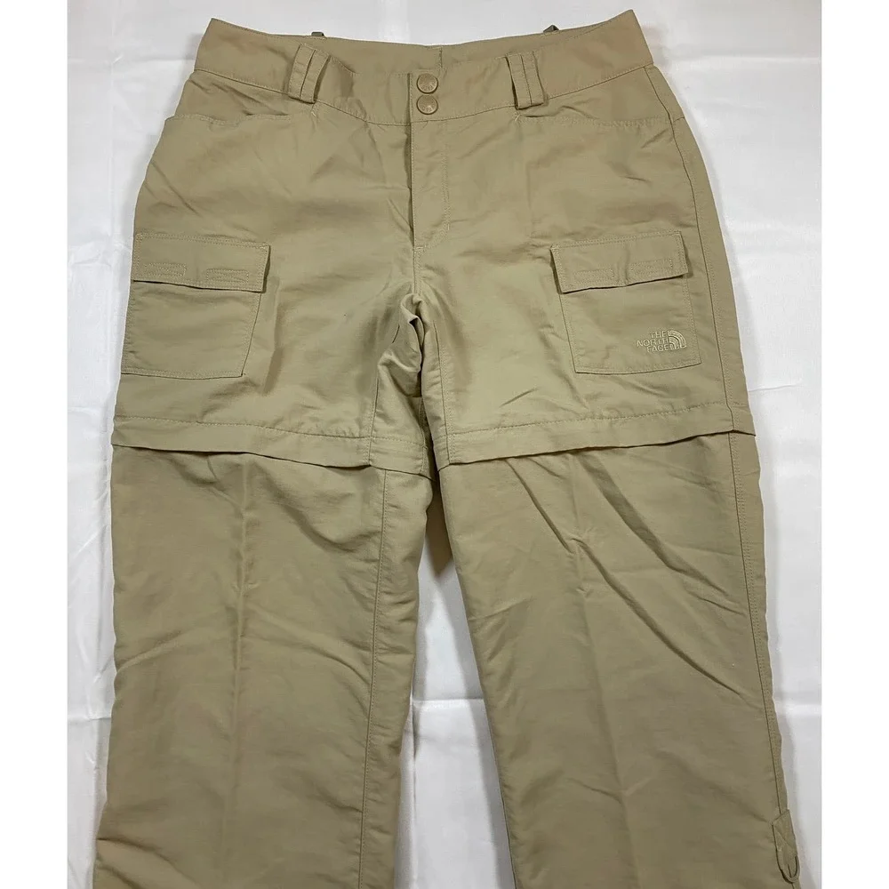 The North Face Women's Khaki Zip Off Convertible Cargo‎ Hiking Pants 10 Gorpcore